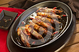 Sizzling Asian Prawns