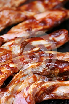 Sizzling Barbecue ribs photo