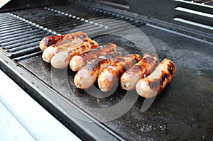 Sizzling BBQ sausages