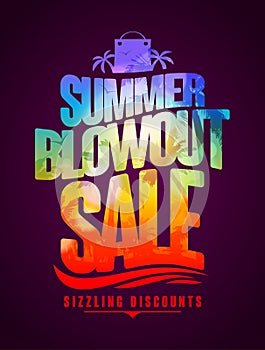 Sizzling discounts, summer blowout sale text design