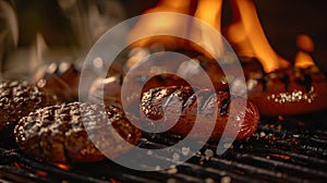 Sizzling Hamburgers: Flame-Grilled Perfection photo