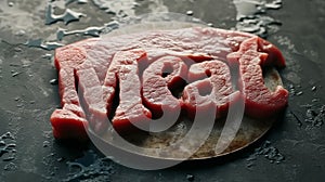 Sizzling Temptation: Stylish Red Meat Text for Culinary Inspiration