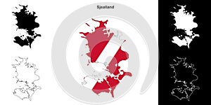 Sjealland outline map