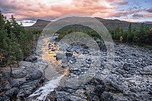 Sjoa river at Gjendesheim, Jotunheim National Park, Norway