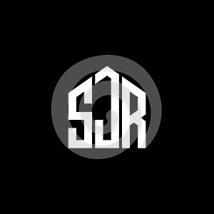 SJR letter logo design on BLACK background. SJR creative initials letter logo concept. SJR letter design.SJR letter logo design on