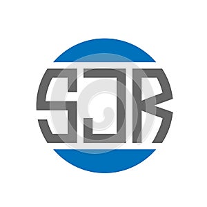 SJR letter logo design on white background. SJR creative initials circle logo concept. SJR letter design