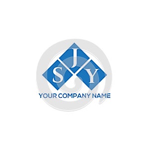 SJY letter logo design on WHITE background. SJY creative initials