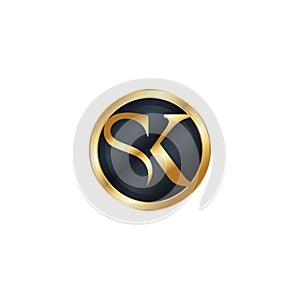 sk logo gold brand, symbol, design, graphic, minimalist.logo