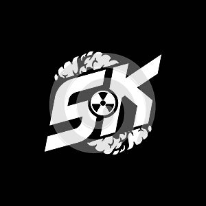 SK Monogram Shape Smoke Style