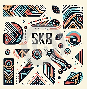 SK8, Skateboard subculture design elements