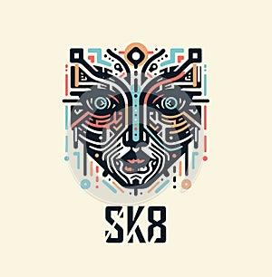 SK8, Skateboard subculture T-shirt design