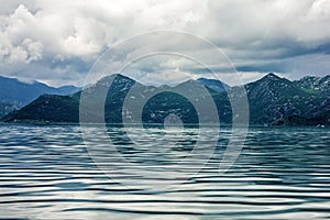 Skadar lake landscape mountain view, Montenegro