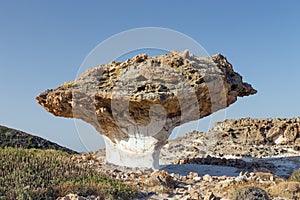 Skadi stone, Kimolos island landmark, Cyclades, Greece