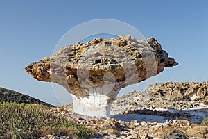 Skadi stone, Kimolos island landmark, Cyclades, Greece photo