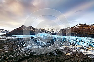 Skaftafell glacier, Vatnajokull National Park in Iceland