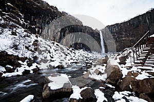 Skaftafell National Park view during winter snow