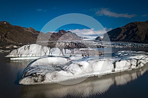 Skaftafellsjokul glacier in the Skaftafell National Park, Iceland