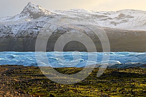 Skaftafellsjokull Glacier in Iceland, part of Vatnajokull National Park.