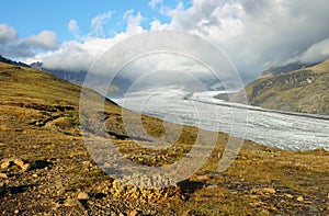 Skaftafellsjokull glacier moraine