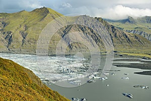 Skaftafellsjokull glacier moraine