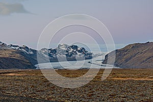 Skaftafellsjokull Glacier in south Iceland