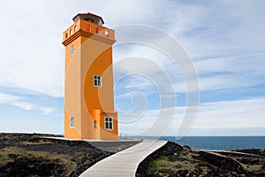 Skalasnagi lighthouse in Iceland photo
