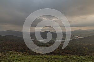 Skalky view point over valley of river Labe