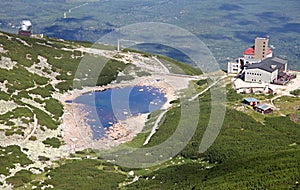 Skalnate pleso - tarn in High Tatras, Slovakia