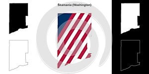 Skamania outline map
