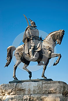 Skanderberg statue, tirana, albania