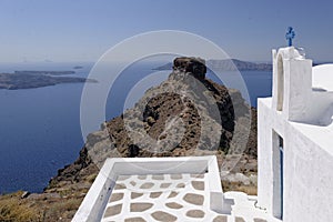Skaros rock and Agios Georgios church