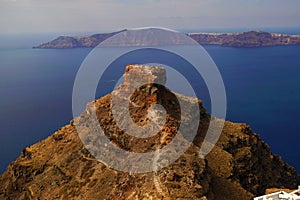 Skaros rock with Panoramic view of the Caldera in Santorini