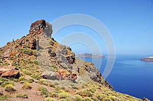 Skaros rock in Santorini