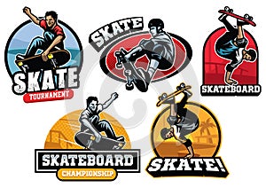 Skate badge design photo