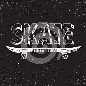 Skate board typography t-shirt graphics,sport,vectors and pattern