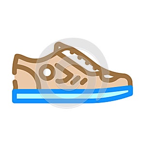 skate shoes streetwear cloth fashion color icon vector illustration