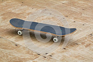 Skateboard deck in the skatepark photo