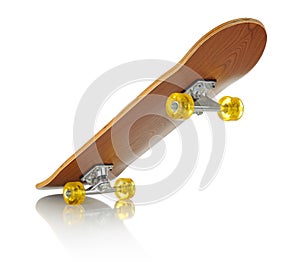 Skateboard deck on white background