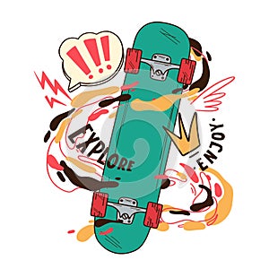 Skateboard explore logo