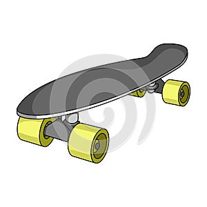 Skateboard.Extreme sport single icon in cartoon style vector symbol stock illustration web.