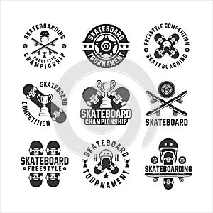 Skateboard Freestyle Championship Logo colllection