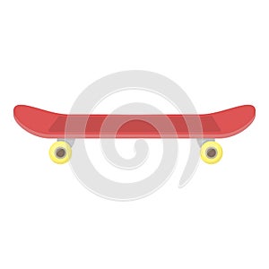 Skateboard icon in cartoon style isolated on white background. Park symbol stock vector illustration.