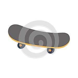 Skateboard Illustration with Gray Deck