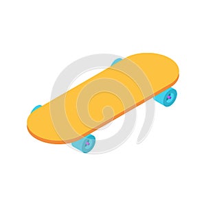 Skateboard isometric style isolated. Skateboarder vector illustration