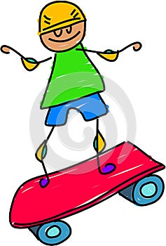 Skateboard kid