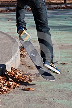 Skateboard Ollie Trick