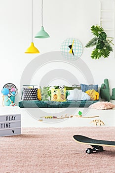 Colorful child`s playground interior