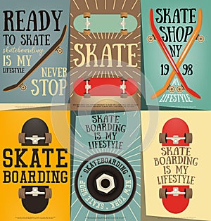 Skateboard Posters Set