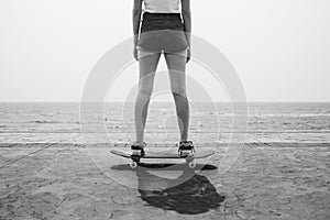 Skateboard Recreational Pursuit Summer Beach Holiday