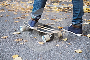 Skateboard running